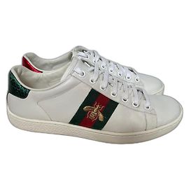 Baskets Gucci Ace en cuir blanc Blanc