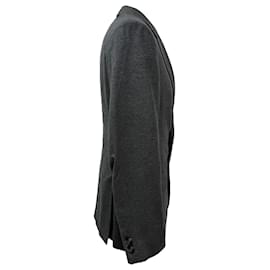 Ermenegildo Zegna-Z Zegna Single-Breasted Blazer in Grey Silk-Grey