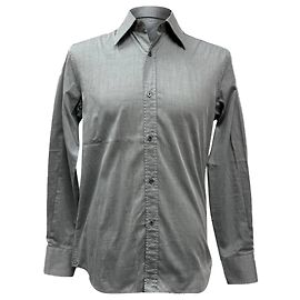 Camicia Bottonata Gucci in Cotone Grigio Grigio