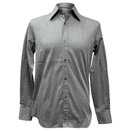 Camisa Botonada Gucci en Algodón Gris Gris