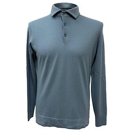 Polo a maniche lunghe Loro Piana in cashmere blu Blu