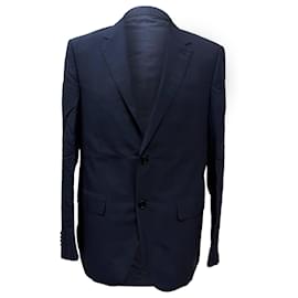 Ermenegildo Zegna-Ermenegildo Zegna Blazer in Navy Blue Wool-Blue,Light blue