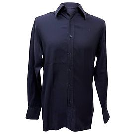 Camicia Bottonata Gucci in Cotone Blu Navy Blu Blu navy