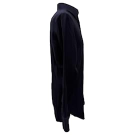 Gucci-Gucci Buttoned Shirt in Navy Blue Cotton-Blue,Navy blue