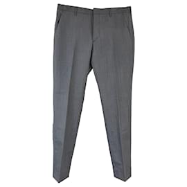 Prada-Prada Straight Leg Pants in Grey Wool-Grey