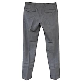 Prada-Prada Straight Leg Pants in Grey Wool-Grey