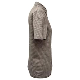 Prada- Prada Patterned Knitted Shirt in Brown Cotton-Brown,Red