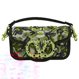 Valentino Garavani-Valentino Garavani Locò Small Jacquard Shoulder Bag in Multicolor Canvas-Multiple colors