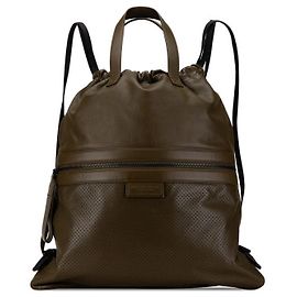 Mochila de couro Leggero da Bottega Veneta Verde Caqui