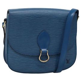 LOUIS VUITTON Borsa a Spalla Epi Saint Cloud GM Blu Toledo M52195 LV Auth ep9625 Blu