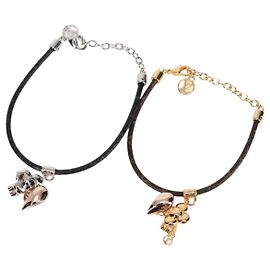 LOUIS VUITTON Monogram Bras Le Vivienne Amour Pulsera Dorada M8333Z Auth 131505M Plata Dorado Monograma