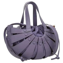 Autre Marque Bolsa de Ombro Shell em Couro Bottega Veneta Roxa Auth BD1058AV Roxo