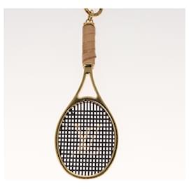 Louis Vuitton-LOUIS VUITTON Bijou Sack LV Serve Key Ring Gold Tone M00839 LV Auth 116011-Other