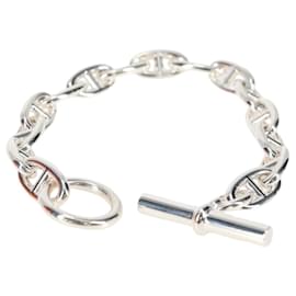Hermès-HERMES Chaine d'Ancre GM Bracelet Ag925 15 Links Silver Auth 131509M-Silvery