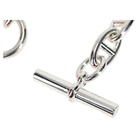 Hermès-HERMES Chaine d'Ancre GM Bracelet Ag925 15 Links Silver Auth 131509M-Silvery