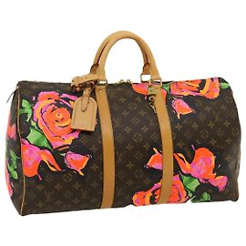 LOUIS VUITTON Monogram Rose Keepall 50 Borsa Boston M48605 LV Auth 29944SV Monogramma