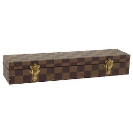 CAIXA DE RELÓGIO Damier Ebene LOUIS VUITTON Auth yk8757SV Damier ebene