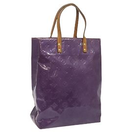 LOUIS VUITTON Sac Tote Reade MM Monogram Vernis Viole M91087 LV Auth bs22185 Violet