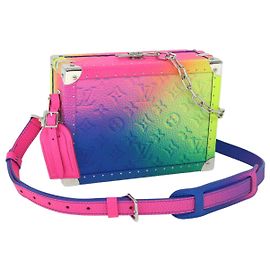 LOUIS VUITTON Sac Trunk Doux Illusion Monogram Multicolore M20476 LV Auth 52077SM Multicolore