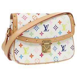 LOUIS VUITTON Borsa a Spalla Sologne Monogram Multicolore Bianca M92661 Auth 90289SM Bianco