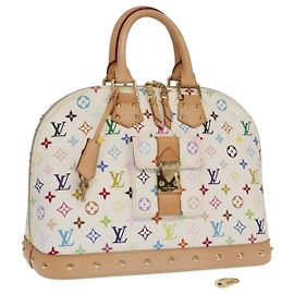 LOUIS VUITTON Sac à main Alma GM Monogram Multicolore Blanc M40441 LV Auth 101776SM Blanc