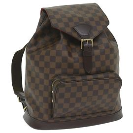 LOUIS VUITTON Zaino Montsouris GM Damier Ebene N51139 LV Auth am5291SAV Damier ebene