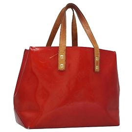 LOUIS VUITTON Monogram Vernis Reade PM Bolso de Mano Rojo M91088 LV Auth 104158 Roja