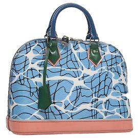 LOUIS VUITTON Borsa a Mano Epi Alma PM 2way Blu M41571 LV Auth 98199SAV Blu