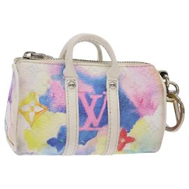 LOUIS VUITTON Monogram Watercolor Porte Cles Mini Keepall MP2975 LV Auth 128815M Monogram