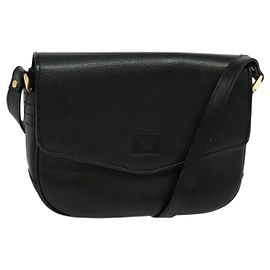 Autre Marque Bolsa de Ombro Burberrys em Couro Preto e Ouro Auth ep9691 Preto Dourado
