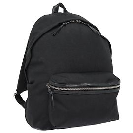 SAINT LAURENT Zaino Hunter Classico Canvas Nero Argento Auth yk14364V Nero Argento