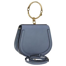Chloé Borsa a mano Chloe Nile in pelle 2 in 1 blu chiaro oro Auth 111358V D'oro Blu chiaro
