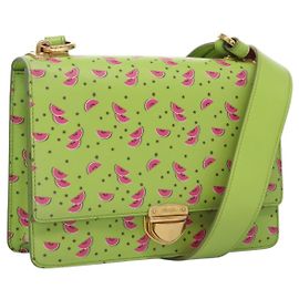 PRADA Borsa a Spalla Anguria in Pelle Safiano Verde Auth 113168V Verde