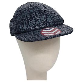 CHANEL Cappello Tweed Blu Auth bs23546V Blu