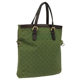 LOUIS VUITTON Monogram Mini Franoise 2Way Tote Bag TST Khaki M92422 Auth hk2313 Khaki