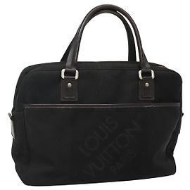 LOUIS VUITTON Sac de bureau Damier Géant Yak Noir M93082 LV Auth bs22587 Noir