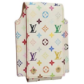 LOUIS VUITTON Monogram Multicolor iPod Nano Case White M60014 LV Auth 115606V White