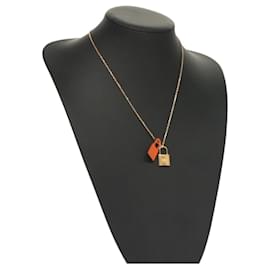 Hermès-HERMES Orchestral PM Necklace metal Orange Auth 128890M-Orange