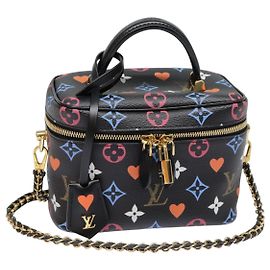 LOUIS VUITTON Monogram Game On Vanity PM Sac à main Noir M57482 LV Auth 89082SM Noir