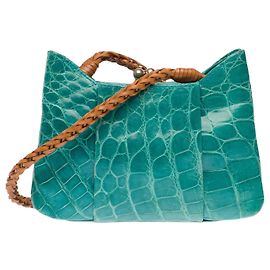 Autre Marque Bolsas NÃO ASSINADAS em Crocodilo Verde - 102731 Verde