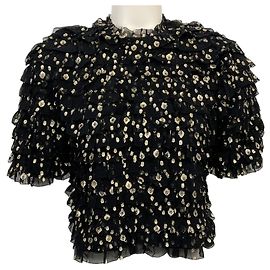 Blusa Carmella Cosmos Nero / Oro Ulla Johnson Nero
