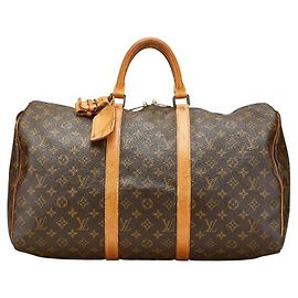 Sac Boston Louis Vuitton Monogram Keepall 50 Marron Marron