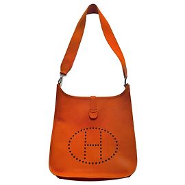 Hermès Evelyne 31 Orange Leather Handbag Orange