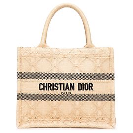 Dior Piccola Tote in Rafia Cannage Marrone Marrone Beige