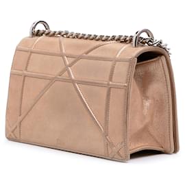 Dior-Dior Gold Small Iridescent Lambskin Diorama Flap-Golden