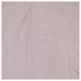 Hermès-Hermes New Libris Cashmere and Silk Stole-Pink