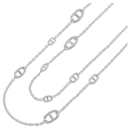Hermès-Hermes Chaine d'Ancre Farandole Necklace-Silvery