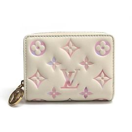 Cartera Bifold Loup Monogram Coussin Louis Vuitton Rosa Beige Monograma