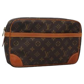 LOUIS VUITTON Clutch Compiegne 28 M51845 LV Auth 131951 Monogramm