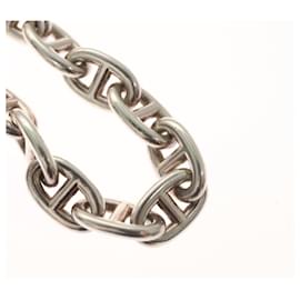 Hermès-HERMES Chaine d'Ancre MM Bracelet Ag925 16 Links Silver Auth 129973M-Silvery
